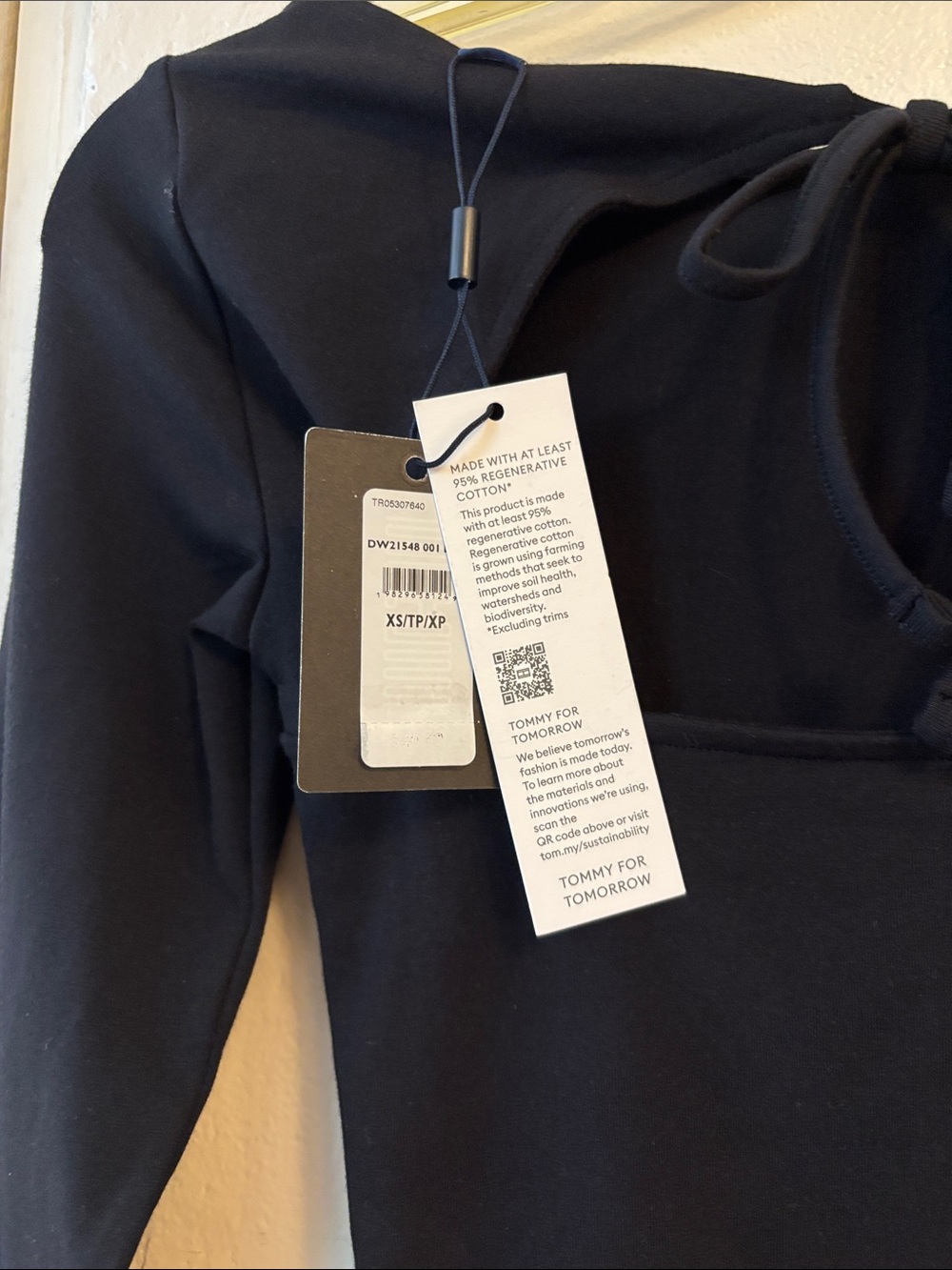 Tommy Hilfiger Black Long-Sleeve Boatneck Top - Picture 4 of 5